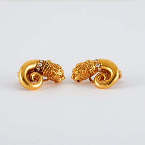 Boucles d'oreilles ZOLOTAS - Clips d'oreilles Chimères Or et Diamants 58 Facettes