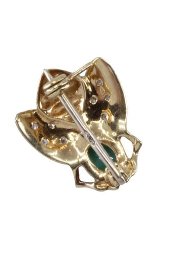 Broche BROCHE ABEILLE ÉMERAUDE ET DIAMANTS 58 Facettes 080431