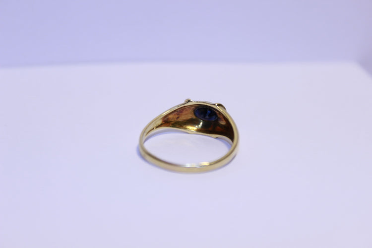 Bague 58 Bague Or jaune Saphir 58 Facettes
