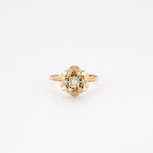 Bague 54 Bague fleur diamants 58 Facettes