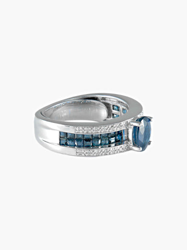 Bague 52 Bague Jarretière Saphirs et Diamants 58 Facettes