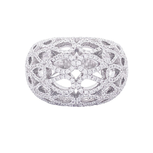 Bague 57 Bague Bucherer "Lacrima" or blanc, diamants. 58 Facettes 33513