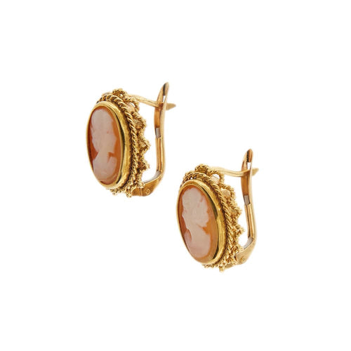Boucles d'oreilles Boucles d'oreilles Or jaune et Camée 58 Facettes 27567