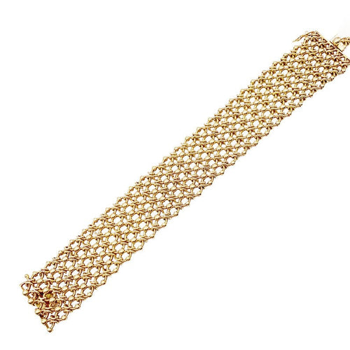 Bracelet Bracelet vintage Cartier, Résille, or jaune. 58 Facettes 32443