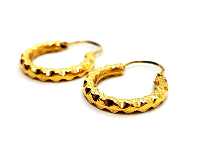 Boucles d'oreilles Boucles d'oreilles Créoles Or jaune 58 Facettes 1223560CN