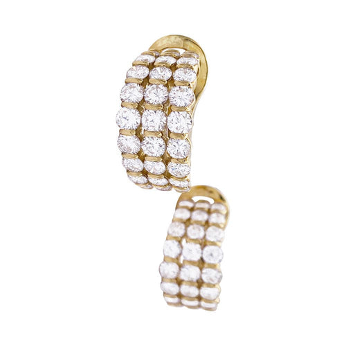 Boucles d'oreilles Clips d'oreilles or jaune, diamants. 58 Facettes 32853