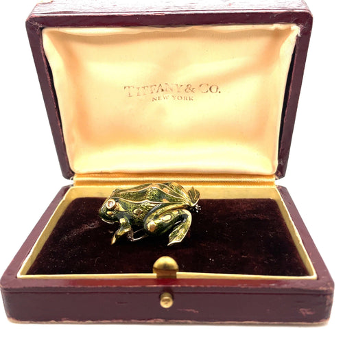 Broche TIFFANY & CO 6 Pendentif/broche grenouille Email Diamants 58 Facettes