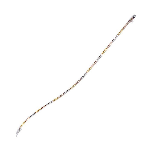 Bracelet Bracelet ligne diamants, 3 ors. 58 Facettes 32260