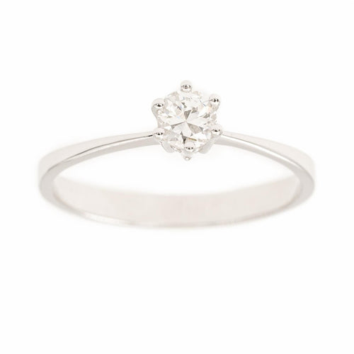 Bague 53 Bague Solitaire Or blanc Diamant 58 Facettes 1916612CN