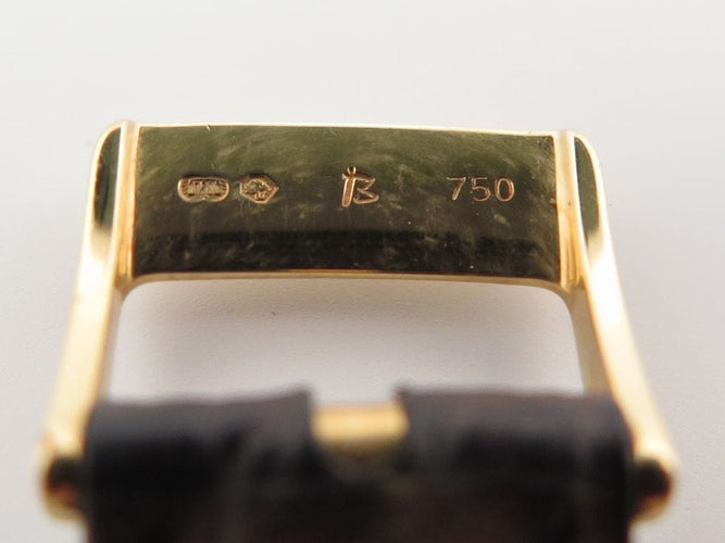 Montre montre CHOPARD your hour or jaune et cuir quartz 58 Facettes 254883