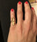 Bague Bague Chaumet or jaune motifs géométriques 58 Facettes