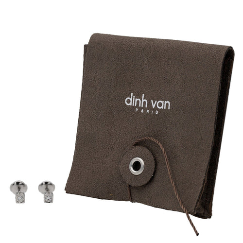 Boucles d'oreilles Dinh Van Boucles d'oreilles Puces Le Cube Or blanc Diamant 58 Facettes 2921979RV
