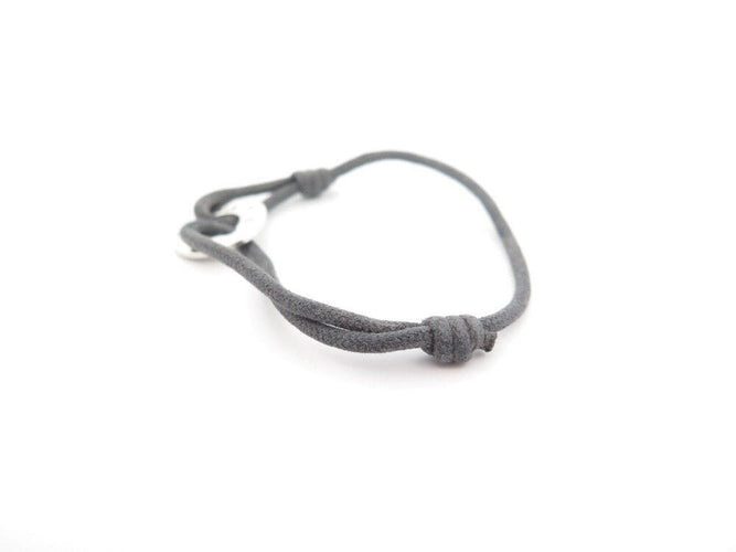 Bracelet bracelet DINH VAN cible gm en or blanc 18k diamants cordon gris 58 Facettes 239410