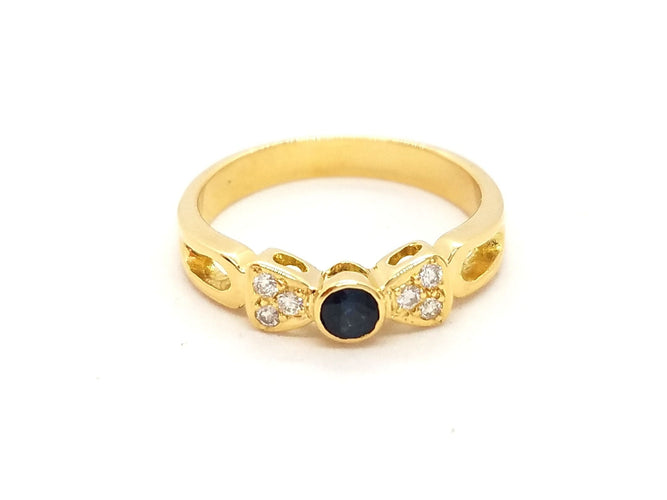 Bague 53 Bague Or jaune Saphir 58 Facettes 00793CN