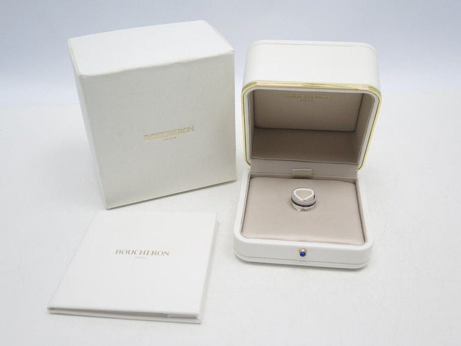 Bague 52 bague BOUCHERON quatre black edition small 52 or blanc diamants 58 Facettes 239709