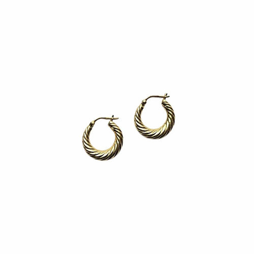 Boucles d'oreilles Boucles d’oreilles créoles torsadées Or jaune 58 Facettes