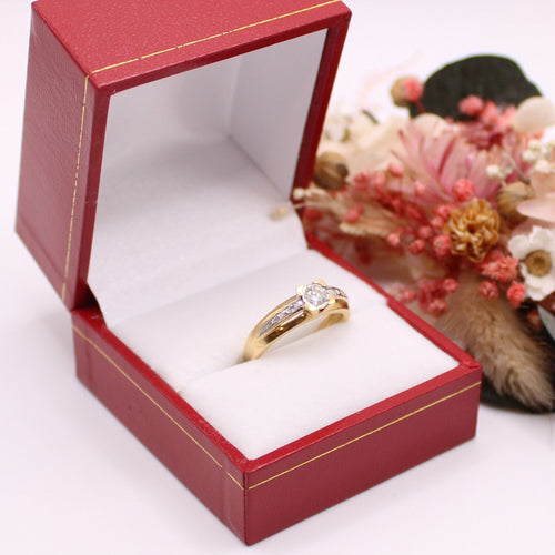 Bague Solitaire diamants or jaune 58 Facettes