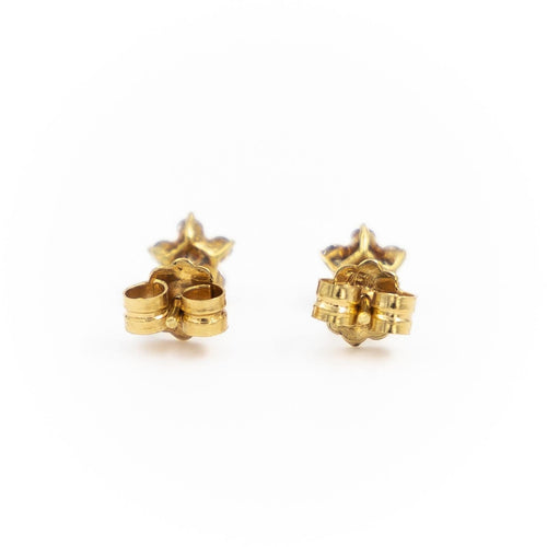 Boucles d'oreilles Boucles d'oreilles Puces Or jaune Saphir rose 58 Facettes 2218649CN