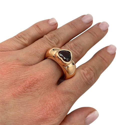 Bague 59 Bague Piaget, "Coeur", or rose, rhodolite. 58 Facettes 31256