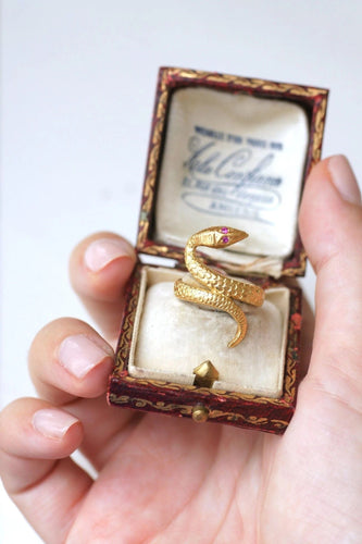 Bague Bague vintage serpent enroulé or jaune 58 Facettes