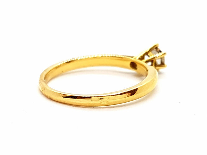 Bague 53 Bague Solitaire Or jaune Diamant 58 Facettes 06338CD