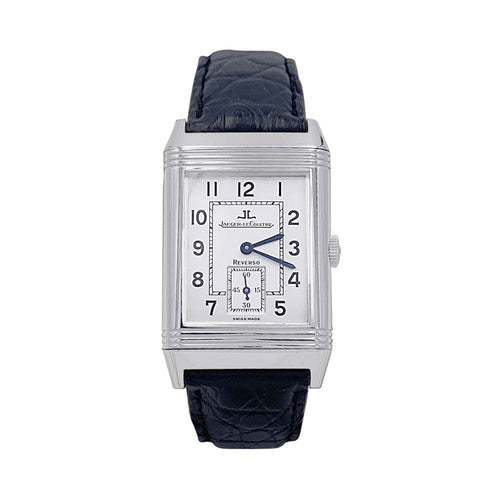 Montre Montre Jaeger Lecoultre, Reverso Classique, acier, cuir. 58 Facettes 32440