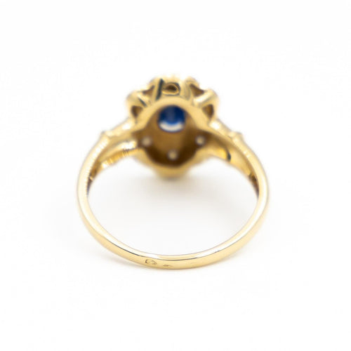 Bague 55 Bague Fleur Or jaune  Saphir 58 Facettes 1670724CN