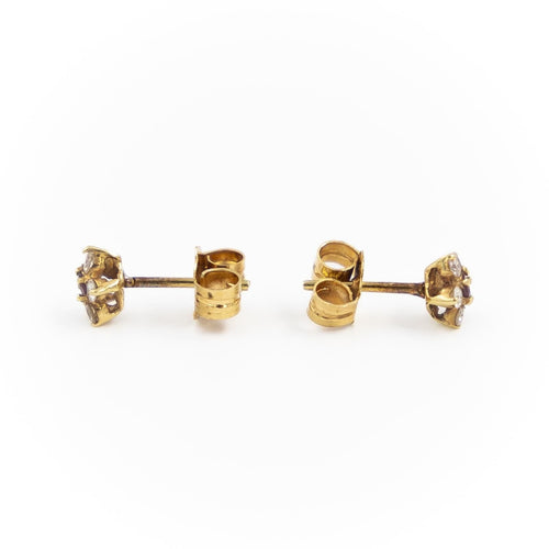 Boucles d'oreilles Boucles d'oreilles Puces Or jaune Saphir rose 58 Facettes 2218649CN
