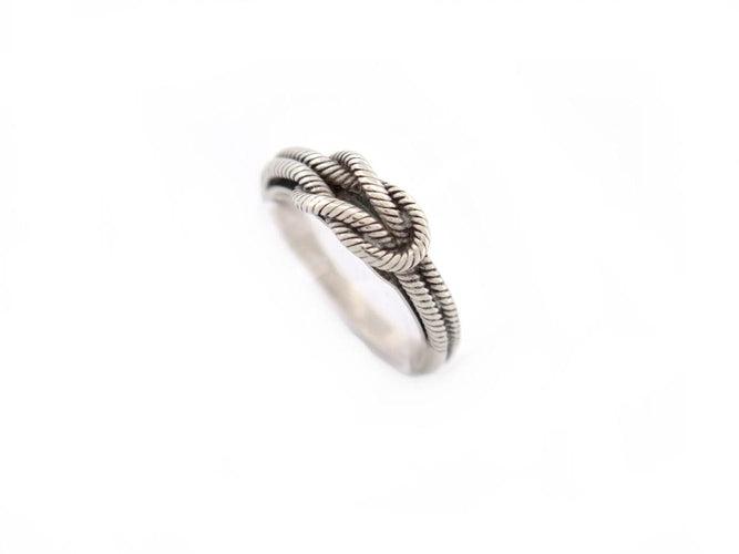 Bague 52 vintage bague HERMES audiernes noeud d heracles tresse argent massif 58 Facettes 256620