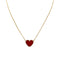 Collier Van Cleef & Arpels, "Lucky Alhambra Coeur", cornaline. 58 Facettes 32614