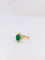 Bague 63 Bague Marguerite Or jaune Emeraude ovale Diamants 58 Facettes J205