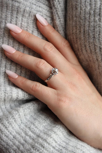 Bague 54 Bague Solitaire Or blanc Diamant 58 Facettes 2264469CN