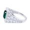 Bague 53 Bague, platine, or jaune, émeraude et diamant. 58 Facettes 32224