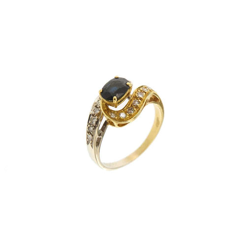 Bague 55 Bague saphir et diamants 58 Facettes 29184