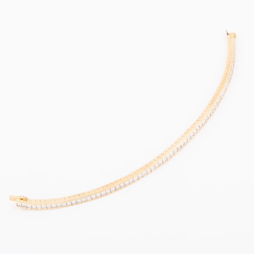 Bracelet Bracelet rivière diamants taille princesse 58 Facettes 0