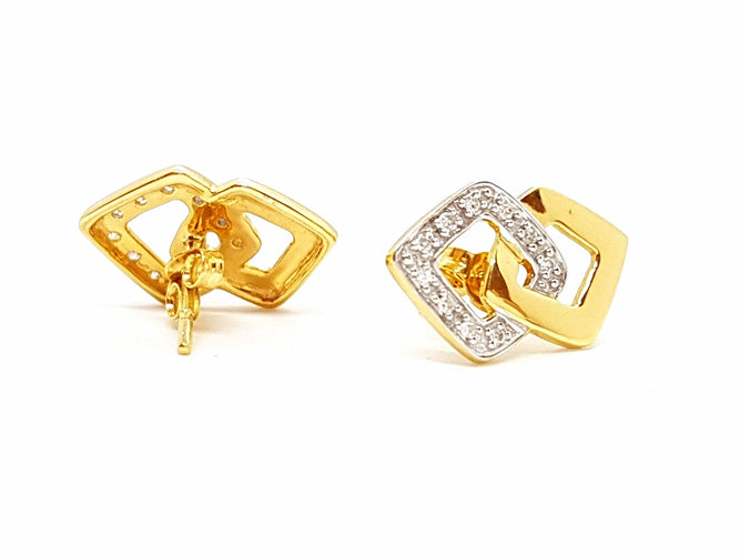 Boucles d'oreilles Boucles d'oreilles Or jaune Diamant 58 Facettes 06440CD