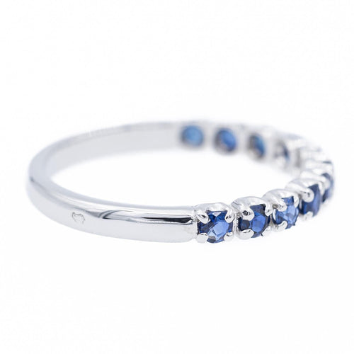 Bague 56 Bague Alliance Or blanc Saphir 58 Facettes 2309005CN