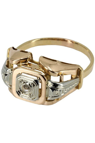 Bague 54 BAGUE DIAMANT ANNÉES 30' 58 Facettes 049131