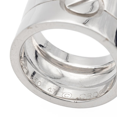 Bague 47 Cartier Bague Love Or blanc 58 Facettes 577683CN