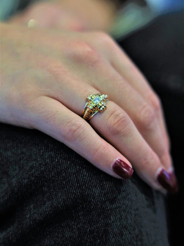 Bague 51 Bague Art déco Or jaune Diamant 58 Facettes 1816317CN