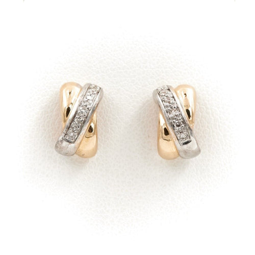 Boucles d'oreilles Boucles d'oreilles Demi créoles Or jaune Diamant 58 Facettes 1720421CN