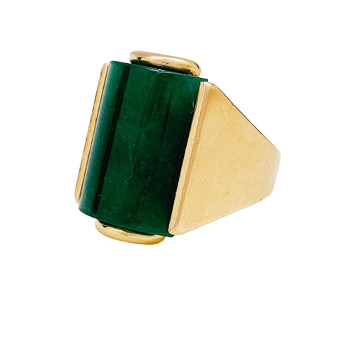 Bague 48 Bague ancienne or rose et jade. 58 Facettes 30831