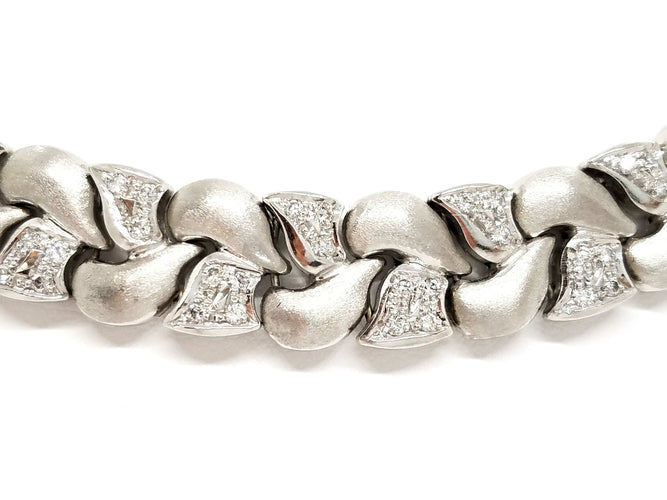Collier Collier Or blanc Diamant 58 Facettes 760701CN