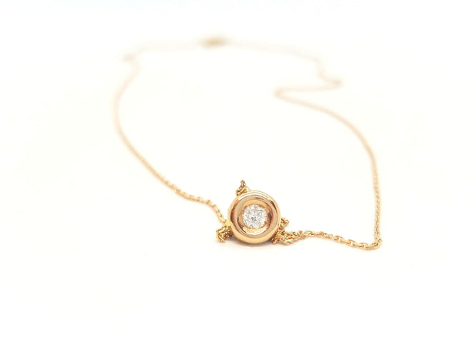 Collier Collier Or rose Diamant 58 Facettes 579110RV