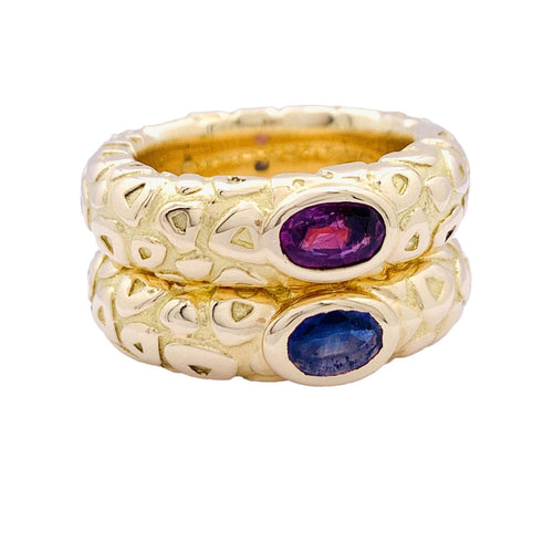 Bague 48 Bagues Chaumet ,"Carrosse", or jaune, saphirs de couleurs. 58 Facettes 33283