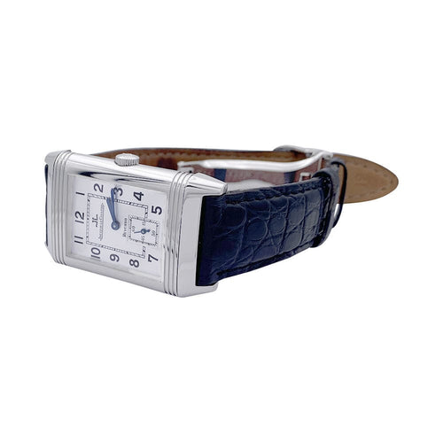 Montre Montre Jaeger Lecoultre, Reverso Classique, acier, cuir. 58 Facettes 32440