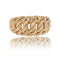 Bague 59 Bague gourmette or jaune 58 Facettes CV101