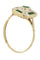 Bague 57 BAGUE STYLE ART-DÉCO EMERAUDES ET DIAMANTS 58 Facettes 042311