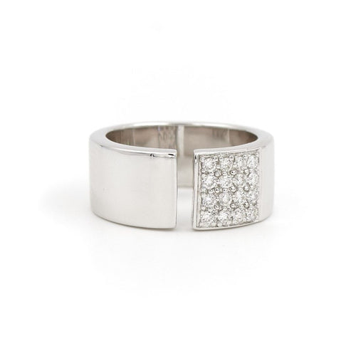 Bague 54 Bague Or blanc Diamant 58 Facettes 1931158CN