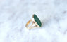 Bague Chevalière or rose et malachite 58 Facettes
